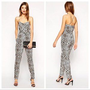 ASOS Leopard Print Jumpsuit Romper Size 6